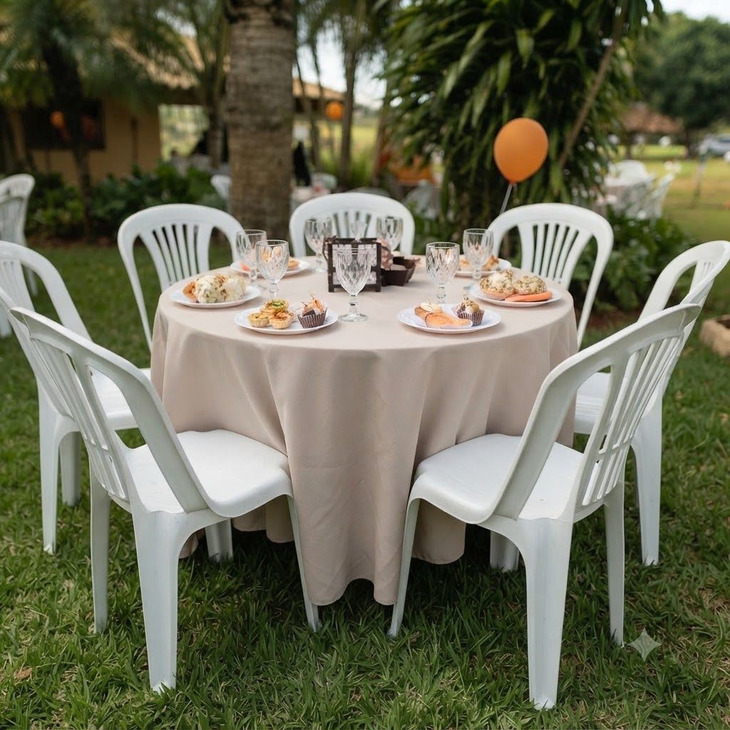 Decoração de festa com forrações da WRC